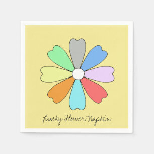 Funky and Cute Lucky Flower Paper Napkin