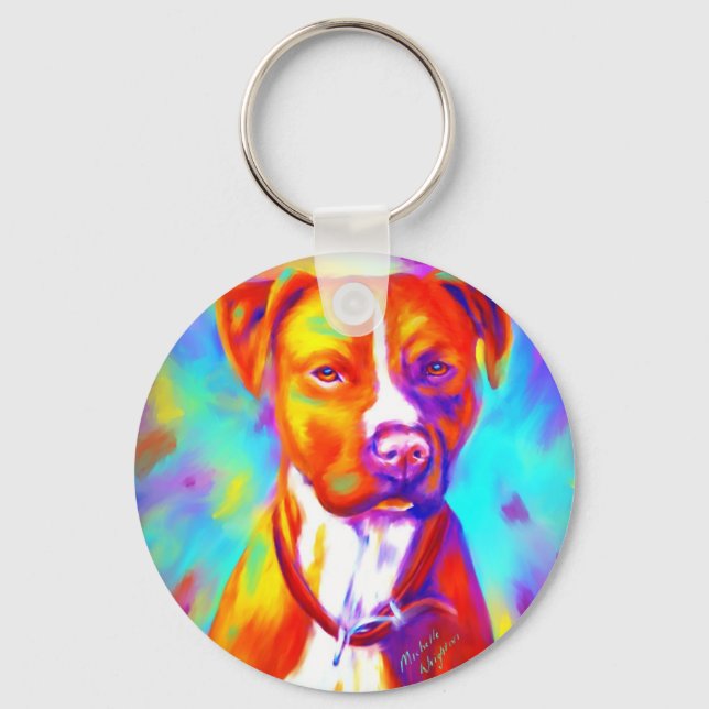 Funky Angel - Pitbull Keychain (Front)