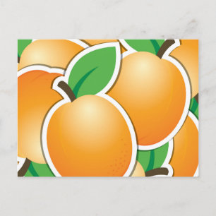 Funky apricot postcard
