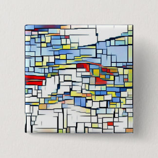 Funky Art Badge 2 Inch Square Button