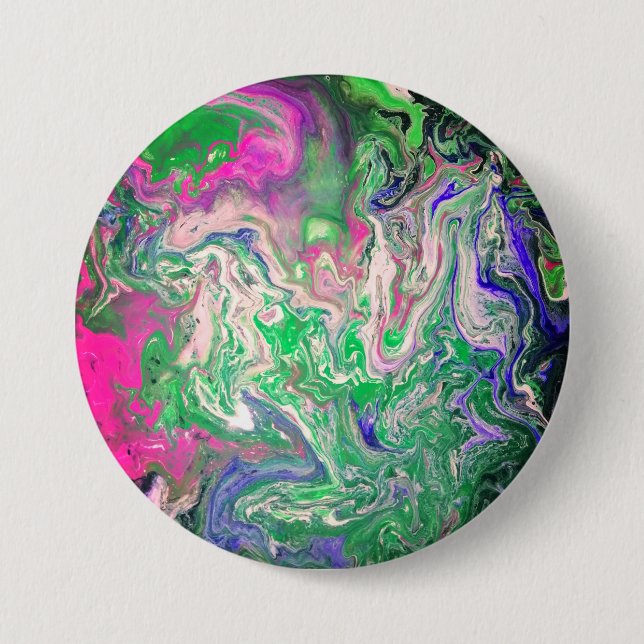 Funky Art Badge 3 Inch Round Button (Front)
