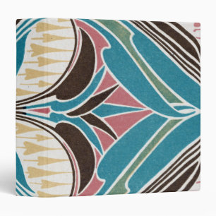 funky art nouveau abstract colourful pattern swirl binder