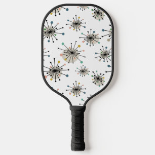 Funky Atomic Starburst Mid Century Modern Pattern Pickleball Paddle