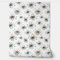 Funky Atomic Starburst Pattern Mid Century Modern