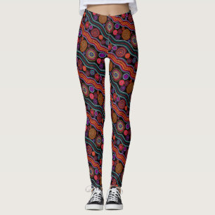Funky Australian Dot Pattern Leggings