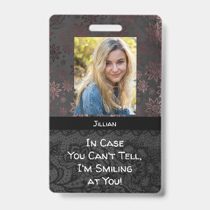 Funky Badge: Share Smile While Wearing Mask Badge