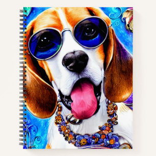 Funky Beagle Dog Notebook