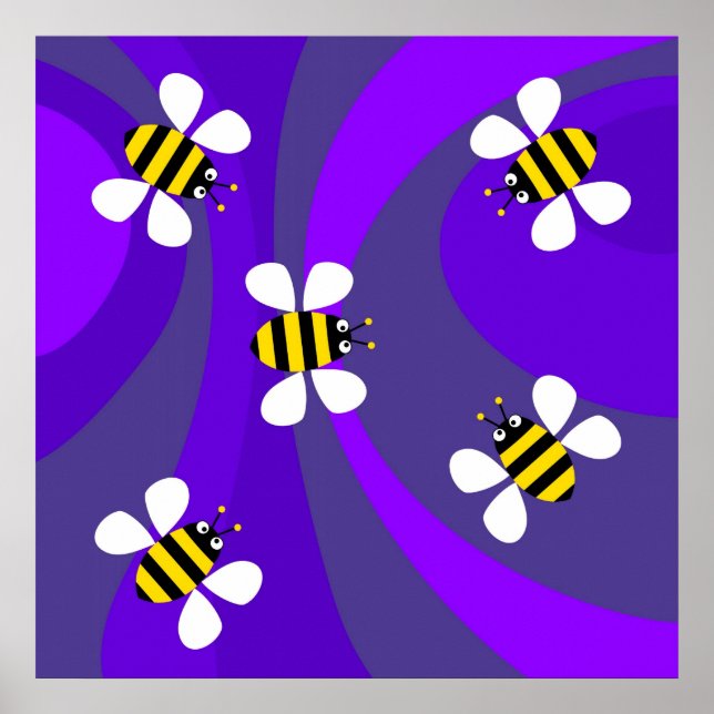 Funky Bees Poster (Front)