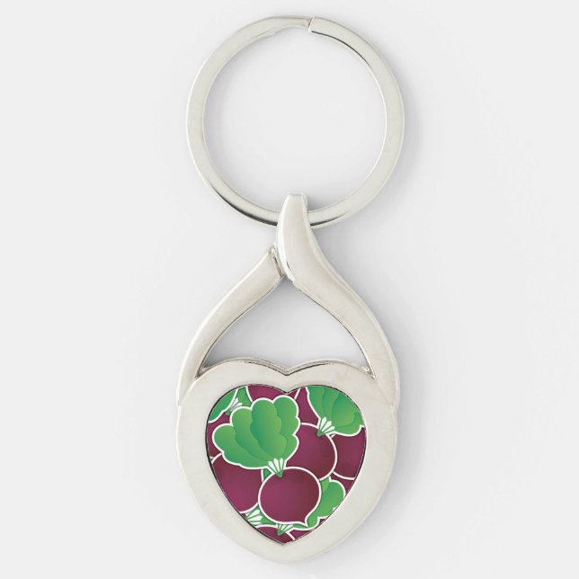 Funky beet keychain (Front)