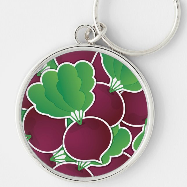 Funky beet keychain (Front)