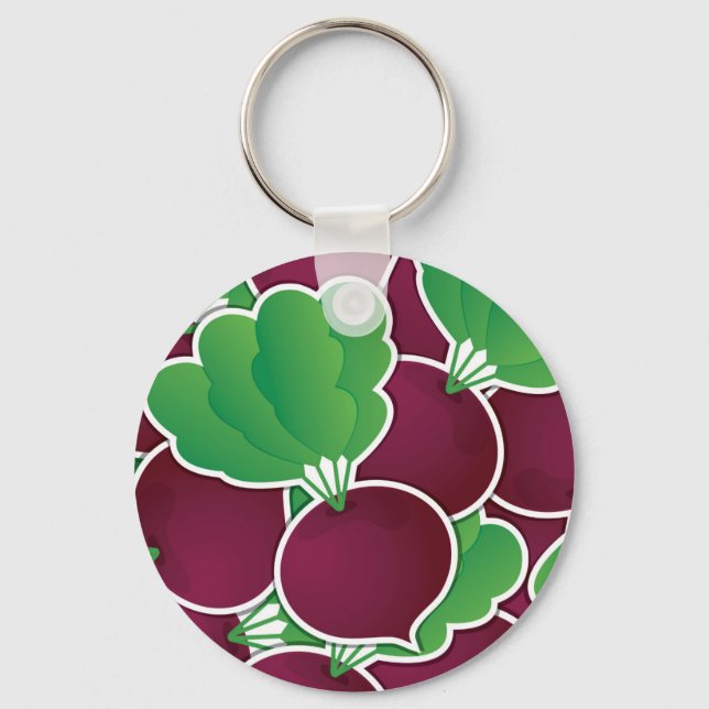 Funky beet keychain (Front)