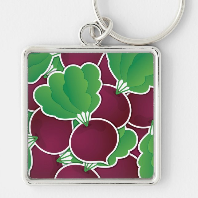 Funky beet keychain (Front)