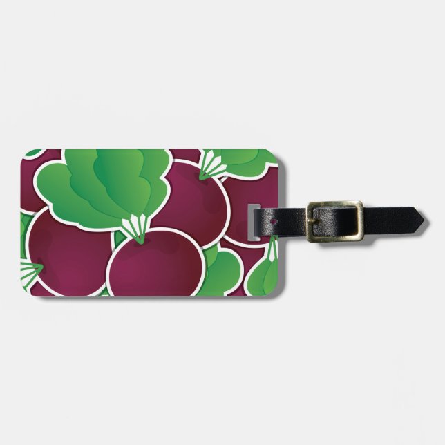 Funky beet luggage tag (Front Horizontal)