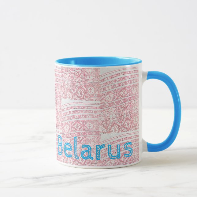 Funky Belarus Folk Cross Stitch Coupe de la Mug Mo (Droite)
