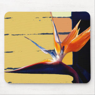 Funky Bird-of-Paradise Tropic Flower Mousepad