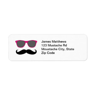 Funky Black Mustache et lunettes de soleil Adresse