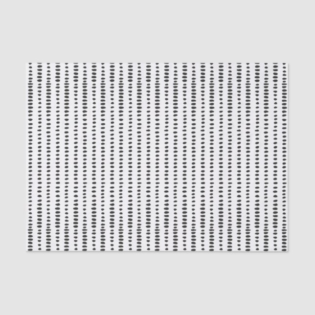 Funky, Black & White Abstract Pattern Tissue Paper (Front)