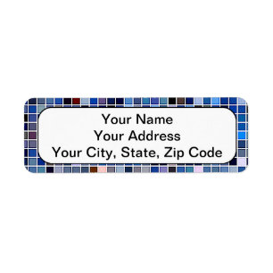 Funky Blue 'Bathroom Tiles' Pattern