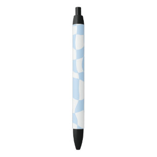 funky blue chequered-pattern pen