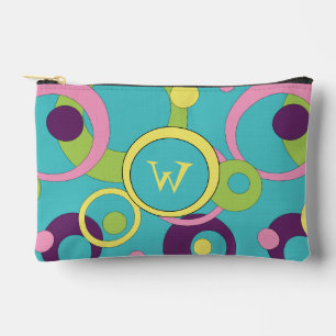 Funky Blue Circles Accessory Pouch