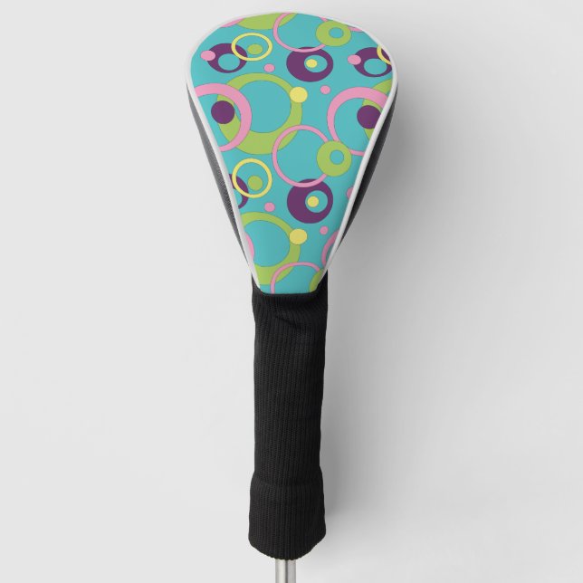 Funky Blue Circles Driver Cover (Front)