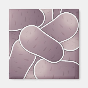 Funky blue potato magnet