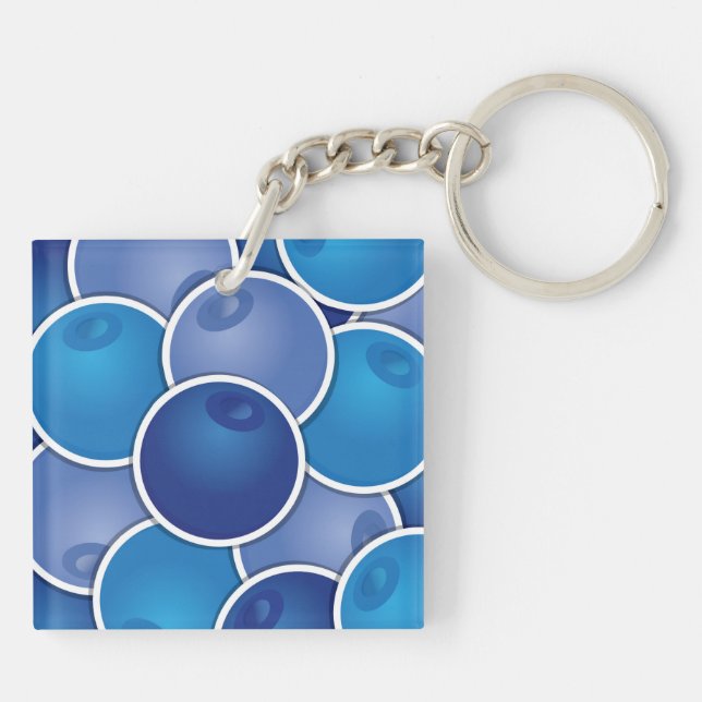 Funky blueberry keychain (Back)