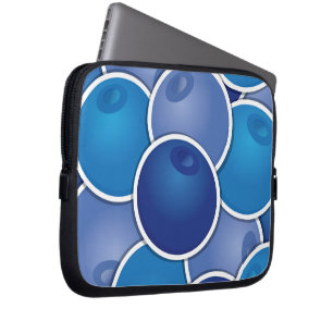Funky blueberry laptop sleeve