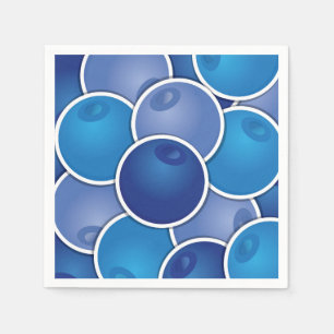 Funky blueberry napkin