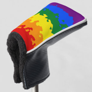Funky Boho Abstract Gay Rainbow Mosaic Pride Flag Golf Head Cover