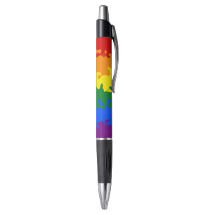 Funky Boho Abstract Gay Rainbow Mosaic Pride Flag Pen
