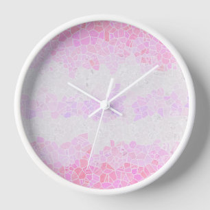 Funky Boho Abstract Mosaic Pomosexual Pride Flag Clock