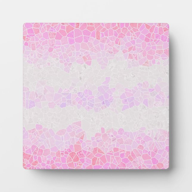 Funky Boho Abstract Mosaic Pomosexual Pride Flag Plaque (Front)