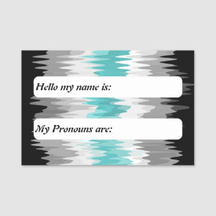 Funky Boho Customizable Libramasculine Pride Flag Name Tag