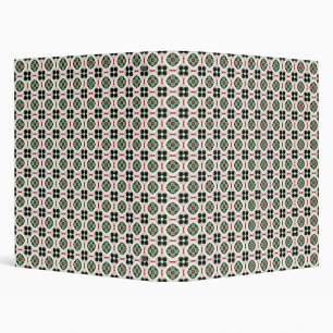 Funky Boho Retro Cute Abstract Christmas Pattern Binder