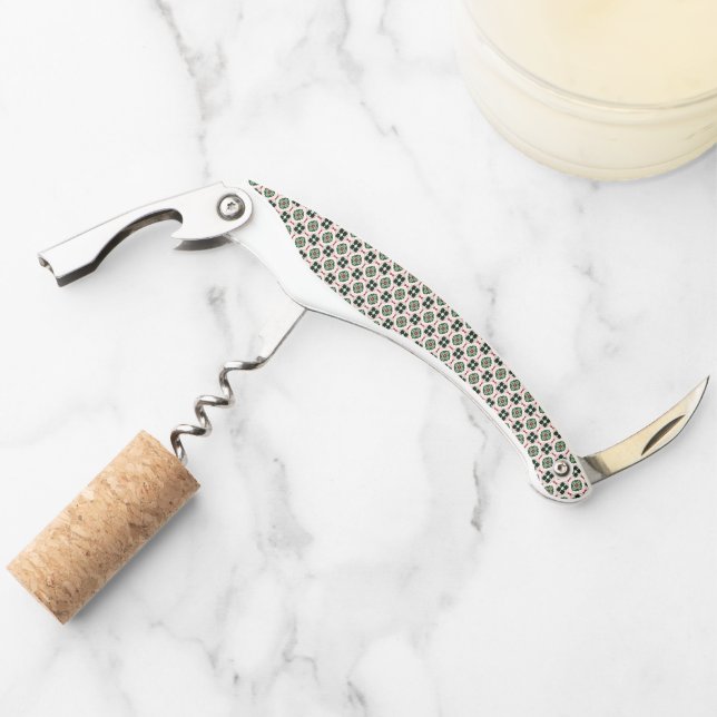 Funky Boho Retro Cute Abstract Christmas Pattern Corkscrew (Front)