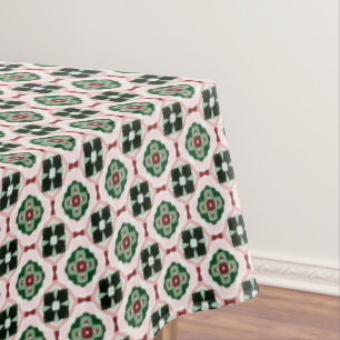 Funky Boho Retro Cute Abstract Christmas Pattern Tablecloth