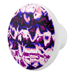 Funky Boho Retro Marbled Stripes Genderfluid Pride Ceramic Knob