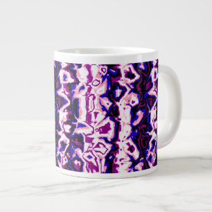 Funky Boho Retro Marbled Stripes Genderfluid Pride Large Coffee Mug