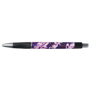 Funky Boho Retro Marbled Stripes Genderfluid Pride Pen