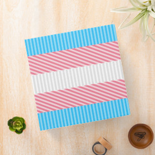 Funky Boho Stripe Abstract Transgender Pride Flag Binder