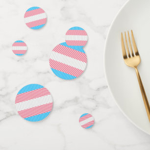 Funky Boho Stripe Abstract Transgender Pride Flag Confetti