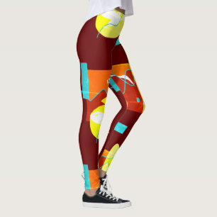 Funky Bold Abstract Art Leggings