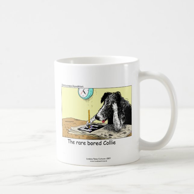 Funky Bordure Collie Café Mug (Droite)