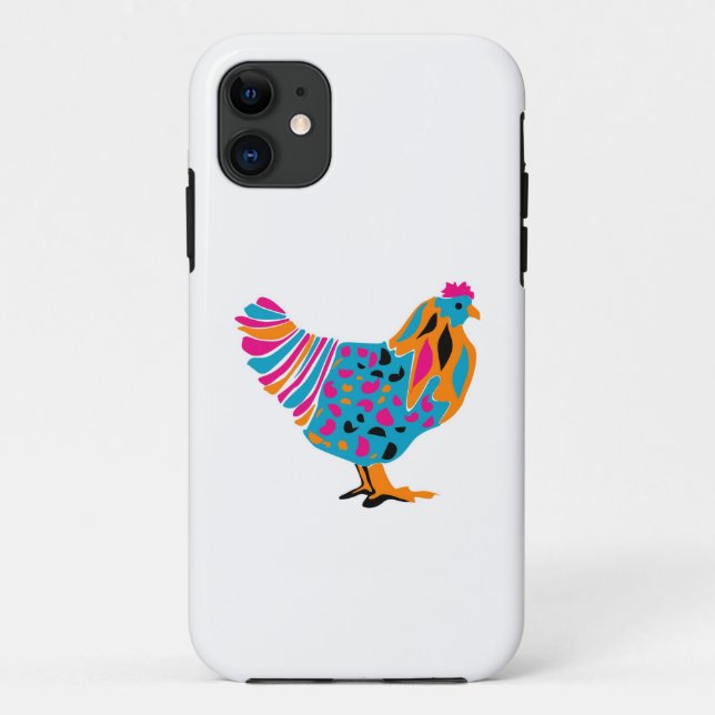 Funky Bright Chicken Case-Mate iPhone Case (Back)