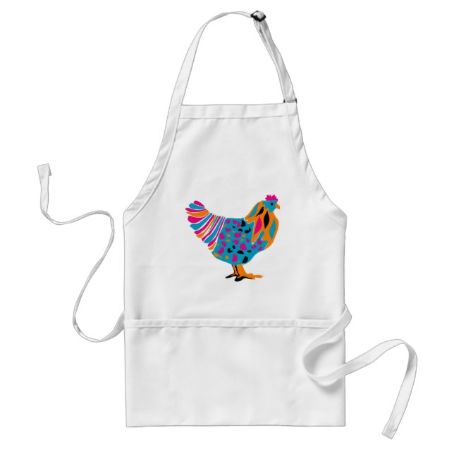 Funky Bright Chicken Standard Apron (Front)