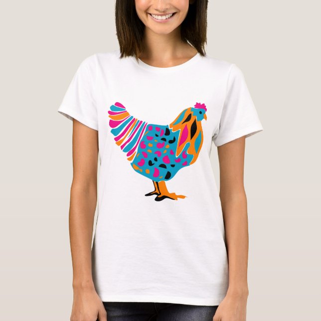 Funky Bright Chicken T-Shirt (Front)