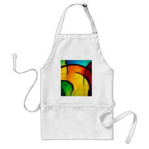 Funky Bright Colours Abstract Art Standard Apron