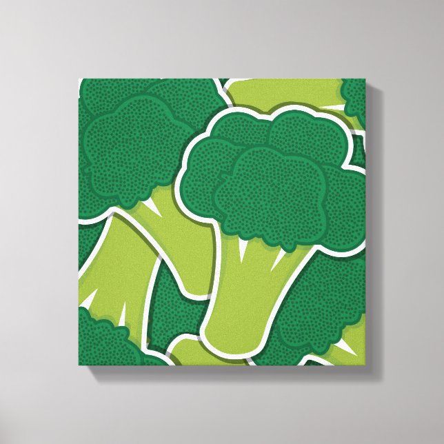 Funky broccoli canvas print (Front)