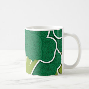 Funky broccoli coffee mug